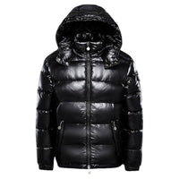 Herren-Winterjacke mit isolierter Struktur | pufferbauweise – Schwarz