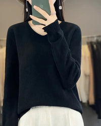 Bianca | Feiner Merino Pullover – Schwarz