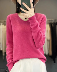 Bianca | Feiner Merino Pullover – Knallrosa