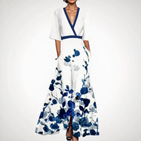 Raffiniertes langes Kleid für Damen | Maxi – Weiß