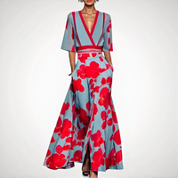 Raffiniertes langes Kleid für Damen | Maxi – Rot