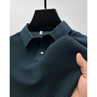 Raphael | Herren Strukturiertes Freizeit Poloshirt – Marine