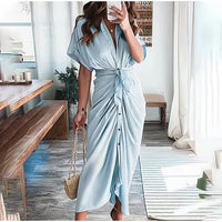 Victoire - Klassisches Kleid – Seeblau