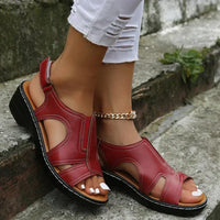 Jolie | Orthopädische Ledersandalen™ – Rot