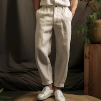 Rene | Herren Luftige Leinen Hose – Beige