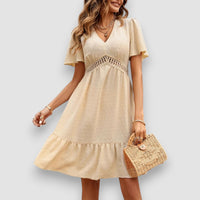 Evelin | Bohème Kleid – Beige