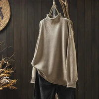 MILOU | GESTRICKTER ROLLKRAGENPULLOVER MIT STIL – Khaki