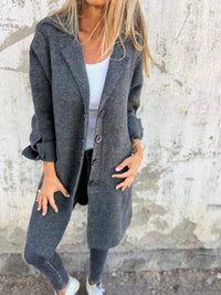 Romy | Langer Kuschelweicher Blazer – Grau