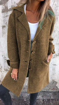 Romy | Langer Kuschelweicher Blazer – Braun