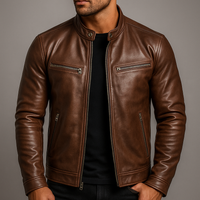 Roswitha | Klassische Lederjacke im Vintage-Stil – Braun