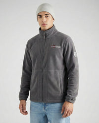 Fleecejacke für Herren mit Reißverschluss und Stehkragen – Grau