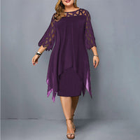 Martina | Damen Elegantes Tailliertes Kleid – Lilla
