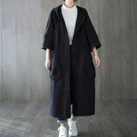 Elena | Übergroßer Trenchcoat – Schwarz