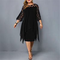 Martina | Damen Elegantes Tailliertes Kleid – Schwarz