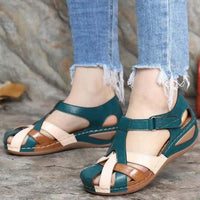 Heidi | Orthopädische Retro-Sandalen – Grün