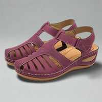 Adelthilda | Bequeme Sandalen für den ganzen Tag – Bordeaux