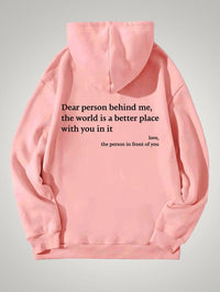 Silke | Damen Grafischer Oversized Hoodie – Rosa
