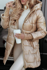 Sandra | Damen Lässige Langärmlige Baumwolljacke – Beige