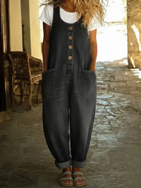 Lina | Retro Overall Damen Vintage Style – Schwarz