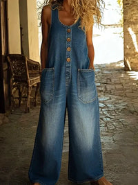 Gwen | Latzhose im Vintage-Stil – Blau