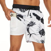 Schnell trocknende Badeshorts für Herren | Leichte – Weiß Schwarz
