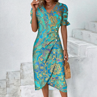 Schönes lässiges Sommerkleid für Damen | Mini – Himmelblau