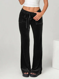 Sabrina™ | Velours Loungehose – Schwarz