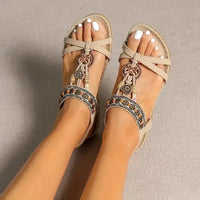Tavinna - gepolsterte orthopädische Sandalen – Beige