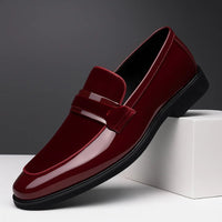 Simon | Herren Klassische Penny Loafer – Rot