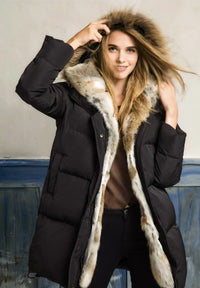 Hermione | Damen Winter Parka Jacke | Wärme – Schwarz