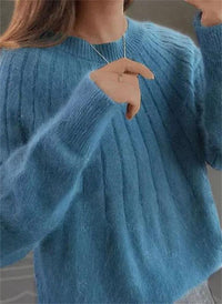 Sandra | Damen Klassiker Kaschmirpullover – Blau