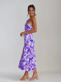 SOLE  | Blumiges Sommerkleid – Violett