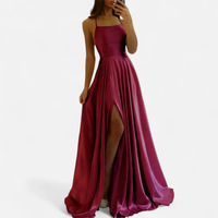 Margaret | Damen Elegantes Hochzeitsgäste Maxikleid – Rot