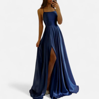 Margaret | Damen Elegantes Hochzeitsgäste Maxikleid – Blau