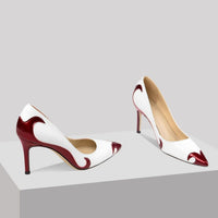 Soraya | Elegante Spitze Pumps mit Stilettoabsatz – Burgunder
