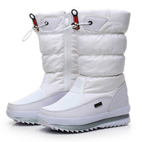 Millicent | Wasserdichte, rutschfeste Schneestiefel – Weiß