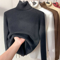 ISOLDE - ENGANLIEGENDER ROLLKRAGENPULLOVER – Schwarz
