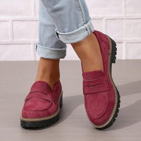 Valeria | Bequeme klobige Slipper für Frauen mit Plattform – Rot