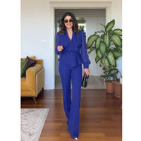 LYDIA | Asymmetrischer Design-Anzug mit Anzugkragen – Blau
