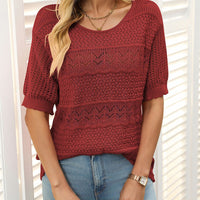 Ramona™ Leichte Atmungsaktive Bluse – Rot