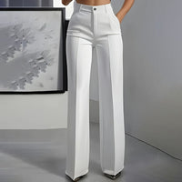 Bibi | Damen-Anzughose mit hoher Taille – Weiß