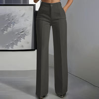 Bibi | Damen-Anzughose mit hoher Taille – Dunkelgrau