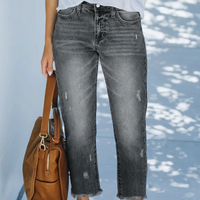 Yarelia - Gerade geschnittene Jeans – Grau