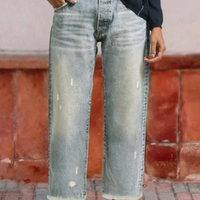 Yarelia - Gerade geschnittene Jeans – Vintage Blau