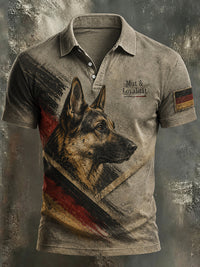 Herren-Hemd mit Deutscher-Schäferhund-Print – als bild