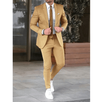 Thomas | Herren Casual Zweiteiliger Zweiteiler Anzug – Beige