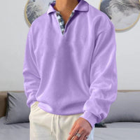 Detlef | Herren Leichter Polo pullover – Lila