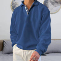 Detlef | Herren Leichter Polo pullover – Dunkelblau