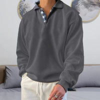 Detlef | Herren Leichter Polo pullover – Grau