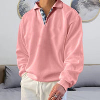 Detlef | Herren Leichter Polo pullover – Rosa